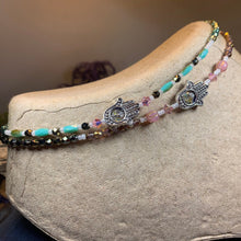 Load image into Gallery viewer, Hamsa Hand Ankle Bracelet, Crystal Ankle Bracelet, Crystal Anklet, Summer Jewelry, Beach Jewelry, Swarovski Crystal Bracelet, Boho Anklet
