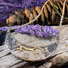 Load image into Gallery viewer, Celtic Horse Necklace, Celtic Jewelry, Epona Necklace, Equestrian Jewelry, Ireland Jewelry, Epona Horse Necklace, Goddess Jewelry, Moonstone