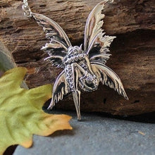 Load image into Gallery viewer, Fairy Necklace, Celtic Jewelry, Elven Jewelry, Butterfly Necklace, Anniversary Gift, Irish Jewelry, Pixie Jewelry, Wife Gift, Fantasy Gift
