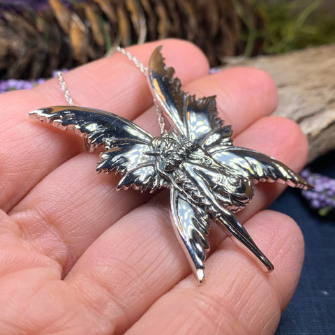 Load image into Gallery viewer, Fairy Necklace, Celtic Jewelry, Elven Jewelry, Butterfly Necklace, Anniversary Gift, Irish Jewelry, Pixie Jewelry, Wife Gift, Fantasy Gift