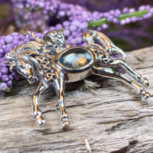 Load image into Gallery viewer, Horse Necklace, Celtic Jewelry, Equestrian Jewelry, Animal Jewelry, Nature Jewelry, Gift for Her, Ireland Jewelry, Celtic Knot Necklace