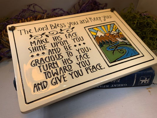 Irish Blessing Wall Art, Ireland Gift, Ceramic Wall Plaque, New Home Gift, Mother's Day Gift, Wedding Gift, Irish Decor, Religious Prayer
