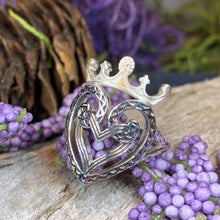 Load image into Gallery viewer, Luckenbooth Ring, Outlander Jewelry, Thistle Ring, Scotland Jewelry, Bridal Jewelry, Vintage Ring, Heart Ring, Promise Ring, Wife Gift