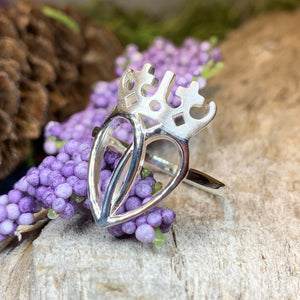 Luckenbooth Ring, Outlander Jewelry, Thistle Ring, Scotland Jewelry, Bridal Jewelry, Amethyst Ring, Heart Ring, Promise Ring, Wife Gift