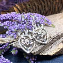 Load image into Gallery viewer, Luckenbooth Earrings, Scotland Jewelry, Scottish Jewelry, Bridal Jewelry, Girlfriend Gift, Wife Gift, Celtic Knot Jewelry, Heart Jewelry