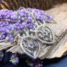 Load image into Gallery viewer, Luckenbooth Earrings, Scotland Jewelry, Scottish Jewelry, Bridal Jewelry, Girlfriend Gift, Wife Gift, Celtic Knot Jewelry, Heart Jewelry