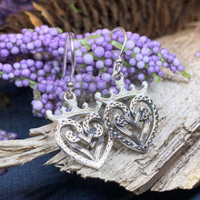 Load image into Gallery viewer, Luckenbooth Earrings, Scotland Jewelry, Scottish Jewelry, Bridal Jewelry, Girlfriend Gift, Wife Gift, Celtic Knot Jewelry, Heart Jewelry
