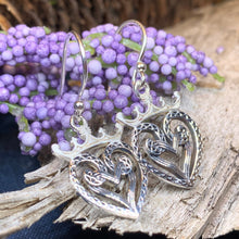 Load image into Gallery viewer, Luckenbooth Earrings, Scotland Jewelry, Scottish Jewelry, Bridal Jewelry, Girlfriend Gift, Wife Gift, Celtic Knot Jewelry, Heart Jewelry