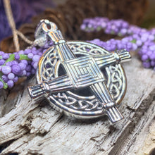 Load image into Gallery viewer, Saint Brigid's Cross, Celtic Cross Necklace, Irish Jewelry, Anniversary Gift, Religious Jewelry, Wiccan Jewelry, St. Bridget's Cross