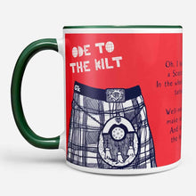 Load image into Gallery viewer, Kilt Lover Mug, Scotland Gift, Scottish Mug, Ceramic Mug, Bagpiper Gift, Outlander Gift, Coffee Mug Gift, Mom Gift, Dad Gift, Wife Gift