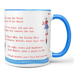 Edinburgh City Mug, Scotland Gift, Scottish Mug, Ceramic Mug, Bagpiper Gift, Outlander Gift, Coffee Mug Gift, Mom Gift, Dad Gift, Wife Gift
