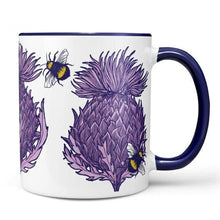 Load image into Gallery viewer, Thistle Mug, Scotland Gift, Scottish Mug, Ceramic Mug, Thistle Lover Gift, Outlander Gift, Coffee Mug Gift, Mom Gift, Dad Gift, Wife Gift