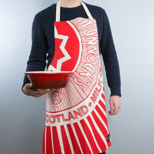 Load image into Gallery viewer, Tunnock's Tea Cake Apron, Scotland Gift, Scottish Food Apron, Scottish Candy, Outlander Gift, Scots Tea Cake Gift, Mom Gift, Sister Gift