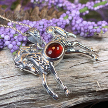 Load image into Gallery viewer, Horse Necklace, Celtic Jewelry, Equestrian Jewelry, Animal Jewelry, Nature Jewelry, Gift for Her, Ireland Jewelry, Celtic Knot Necklace

