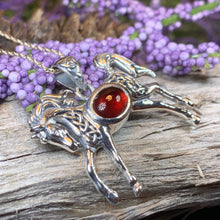 Load image into Gallery viewer, Horse Necklace, Celtic Jewelry, Equestrian Jewelry, Animal Jewelry, Nature Jewelry, Gift for Her, Ireland Jewelry, Celtic Knot Necklace