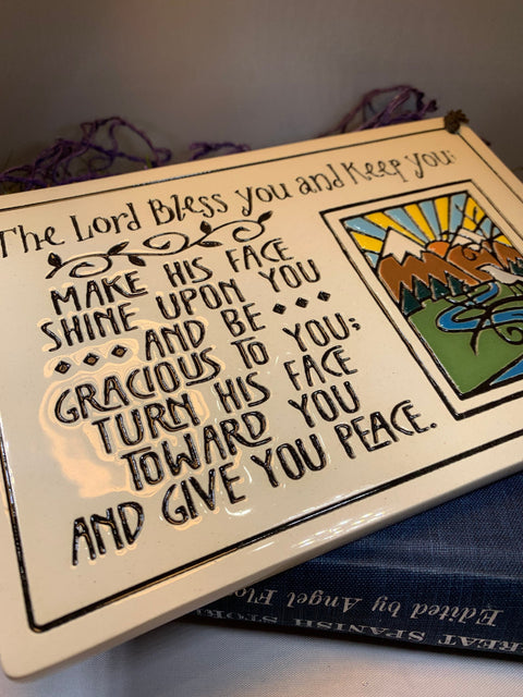 Load image into Gallery viewer, Irish Blessing Wall Art, Ireland Gift, Ceramic Wall Plaque, New Home Gift, Mother's Day Gift, Wedding Gift, Irish Decor, Religious Prayer