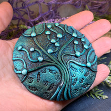 Load image into Gallery viewer, Tree of Life Brooch, Scotland Jewelry, Celtic Brooch, Scarf Pin, Tree Jewelry, Nature Jewelry, Family Jewelry, Teacher Gift, Mom Gift