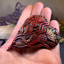 Load image into Gallery viewer, Thistle Brooch, Scotland Jewelry, Celtic Brooch, Scarf Pin, Coat Pin, Flower Jewelry, Nature Jewelry, Scottish Gift, Wiccan Jewelry