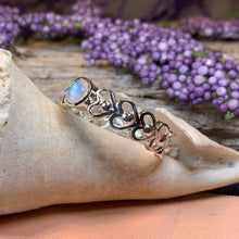 Load image into Gallery viewer, Celtic Love Knot Ring, Moonstone Ring, Silver Boho Ring, Statement Ring, Celtic Jewelry, Anniversary Gift, Promise Ring, Wife Gift