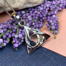 Load image into Gallery viewer, Trinity Knot Necklace, Celtic Jewelry, Irish Jewelry, Triquetra Jewelry, Scotland Jewelry, Silver Celtic Knot, Anniversary Gift, Mom Gift