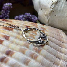 Load image into Gallery viewer, Celtic Knot Necklace, Celtic Jewelry, Irish Jewelry, Trinity Jewelry, Scotland Jewelry, Silver Celtic Knot, Anniversary Gift, Mom Gift