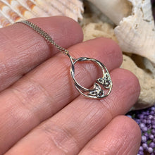 Load image into Gallery viewer, Celtic Knot Necklace, Celtic Jewelry, Irish Jewelry, Trinity Jewelry, Scotland Jewelry, Silver Celtic Knot, Anniversary Gift, Mom Gift
