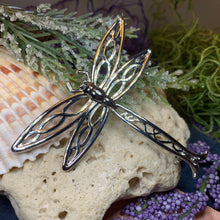 Load image into Gallery viewer, Dragonfly Brooch, Nature Pin, Inspirational Gift, Outlander Jewelry, Anniversary Gift, Friendship Gift, Celtic Brooch, Scarf Pin, Insect Pin