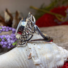 Load image into Gallery viewer, Celtic Knot Ring, Celtic Ring, Boho Statement Ring, Seashell Ring, Irish Ring, Anniversary Gift, Promise Ring, Wife Gift, Mom Gift, Silver