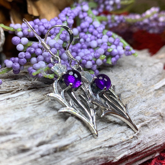 Thistle Earrings, Celtic Jewelry, Scotland Jewelry, Outlander Jewelry, Girlfriend Gift, Sister Gift, Mom Gift, Nature Jewelry, Wife Gift