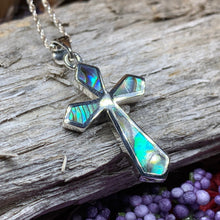 Load image into Gallery viewer, Celtic Cross Necklace, Irish Jewelry, Religious Gift, Anniversary Gift, Girl's First Communion Gift, Baptism Cross, Confirmation Gift