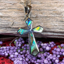Load image into Gallery viewer, Celtic Cross Necklace, Irish Jewelry, Religious Gift, Anniversary Gift, Girl's First Communion Gift, Baptism Cross, Confirmation Gift