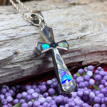 Load image into Gallery viewer, Celtic Cross Necklace, Irish Jewelry, Religious Gift, Anniversary Gift, Silver Cross, First Communion Gift, Baptism Cross, Confirmation Gift