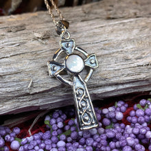 Load image into Gallery viewer, Celtic Cross Necklace, Irish Jewelry, Religious Gift, Anniversary Gift, Silver Cross, First Communion Gift, Baptism Cross, Confirmation Gift