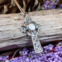 Load image into Gallery viewer, Celtic Cross Necklace, Irish Jewelry, Religious Gift, Anniversary Gift, Silver Cross, First Communion Gift, Baptism Cross, Confirmation Gift