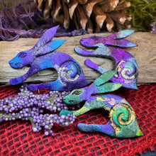 Load image into Gallery viewer, Rabbit Brooch, Hare Lover Gift, Scotland Jewelry, Hare Pin, Scarf Pin, Celtic Pin, Rabbit Jewelry, Celtic Spiral, Sister Gift, Wife Gift