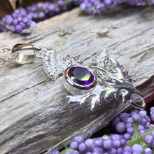 Load image into Gallery viewer, Thistle Necklace, Celtic Jewelry, Scotland Jewelry, Wife Gift, Celtic Knot Jewelry, Outlander Jewelry, Anniversary Gift, Scottish Necklace