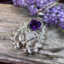 Load image into Gallery viewer, Thistle Necklace, Celtic Jewelry, Scotland Jewelry, Wife Gift, Celtic Knot Jewelry, Outlander Jewelry, Anniversary Gift, Scottish Necklace