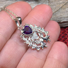 Load image into Gallery viewer, Thistle Necklace, Celtic Jewelry, Scotland Jewelry, Wife Gift, Celtic Knot Jewelry, Outlander Jewelry, Anniversary Gift, Scottish Necklace