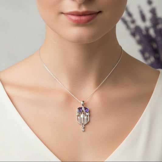 Cairn Tassel Mackintosh Amethyst Necklace — view 2