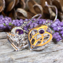 Load image into Gallery viewer, Thistle Earrings, Celtic Jewelry, Scotland Jewelry, Outlander Jewelry, Girlfriend Gift, Sister Gift, Mom Gift, Nature Jewelry, Wife Gift