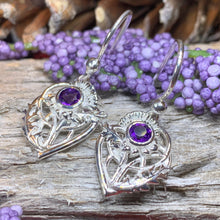 Load image into Gallery viewer, Thistle Earrings, Celtic Jewelry, Scotland Jewelry, Outlander Jewelry, Girlfriend Gift, Sister Gift, Mom Gift, Nature Jewelry, Wife Gift