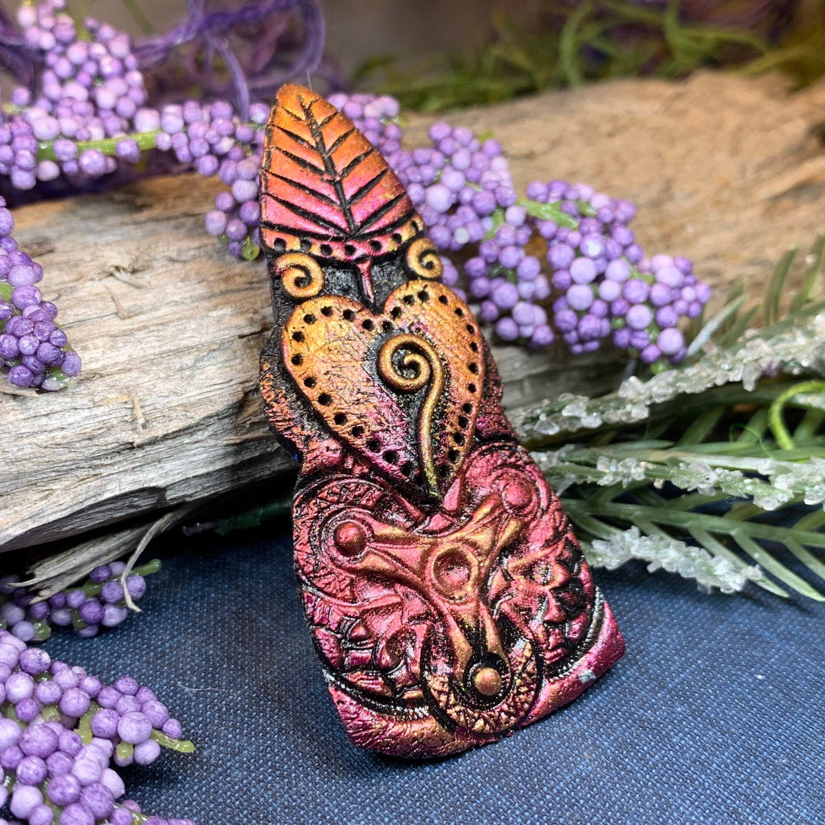 Whimsical Viking Warrior Brooch - Handmade in Scotland — view 8