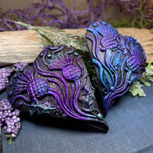Load image into Gallery viewer, Thistle Brooch, Scotland Jewelry, Celtic Brooch, Scarf Pin, Coat Pin, Flower Jewelry, Nature Jewelry, Scottish Gift, Wiccan Jewelry