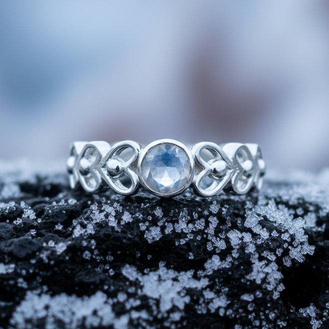 Jarida Celtic Love Knot Ring with Moonstone — view 11