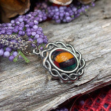 Load image into Gallery viewer, Celtic Necklace, Scotland Necklace, Heather Jewelry, Nature Necklace, Scottish Jewelry, Heathergem Gift, Graduation Gift, Anniversary Gift