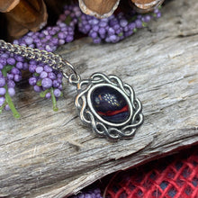 Load image into Gallery viewer, Celtic Necklace, Scotland Necklace, Heather Jewelry, Nature Necklace, Scottish Jewelry, Heathergem Gift, Graduation Gift, Anniversary Gift