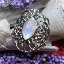 Load image into Gallery viewer, Celtic Knot Ring, Celtic Ring, Boho Statement Ring, Seashell Ring, Irish Ring, Anniversary Gift, Promise Ring, Wife Gift, Mom Gift, Silver
