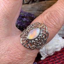 Load image into Gallery viewer, Celtic Knot Ring, Celtic Ring, Boho Statement Ring, Seashell Ring, Irish Ring, Anniversary Gift, Promise Ring, Wife Gift, Mom Gift, Silver