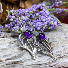 Load image into Gallery viewer, Thistle Earrings, Celtic Jewelry, Scotland Jewelry, Outlander Jewelry, Girlfriend Gift, Sister Gift, Mom Gift, Nature Jewelry, Wife Gift
