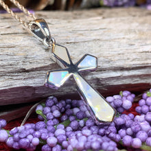Load image into Gallery viewer, Celtic Cross Necklace, Irish Jewelry, Religious Gift, Anniversary Gift, Girl's First Communion Gift, Baptism Cross, Confirmation Gift